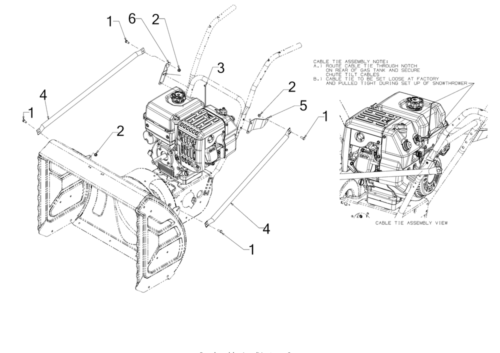 Support Diagram and Parts List for 2X30-INCHMAX (31AH8JVSB10)(2023) Cub Cadet Snow Blower